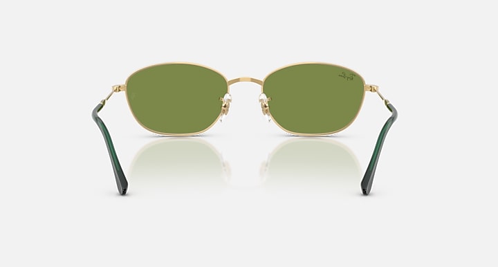 Ray-Ban RB3749 Arista Gold with Green Solid Color lenses - Back