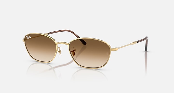 Ray-Ban RB3749 Arista Gold with Clear Gradient Brown Gradient lenses - Quarter