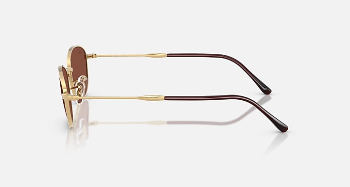 Ray-Ban RB3749 Arista Gold with Red Solid Color lenses - Lateral