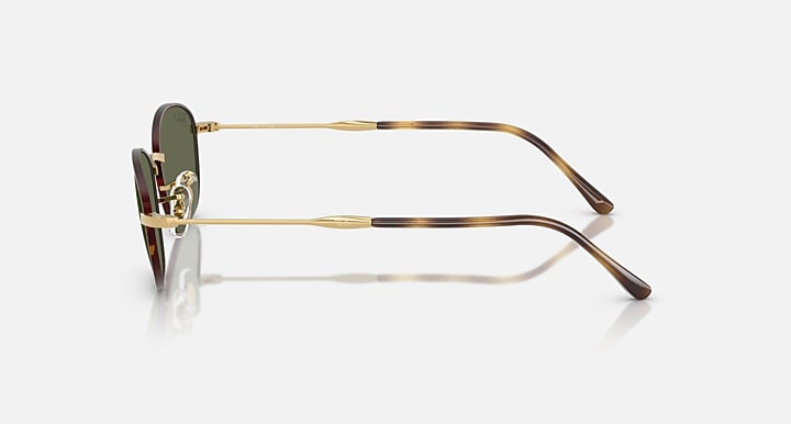 Ray-Ban RB3749 Havana On Gold; Gold with G-15 Green Polarized Solid Color lenses - Lateral