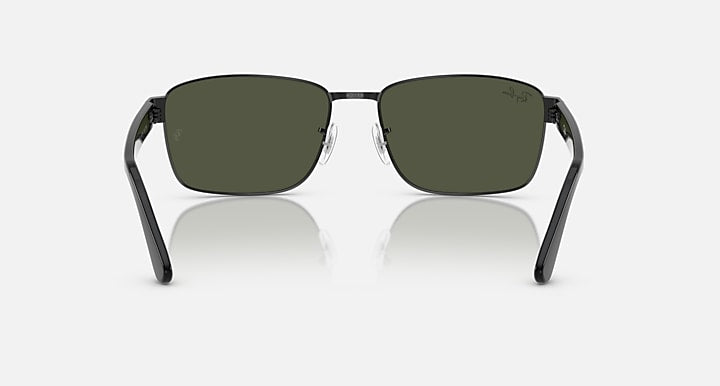Ray-Ban RB3750 Black with G-15 Green Solid Color lenses - Back