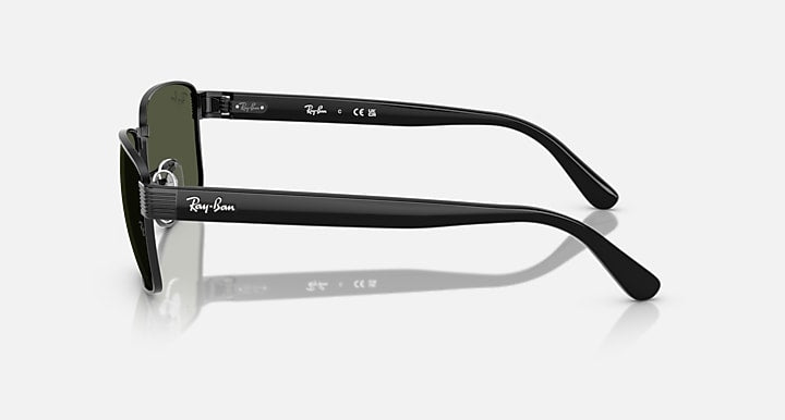 Ray-Ban RB3750 Black with G-15 Green Solid Color lenses - Lateral
