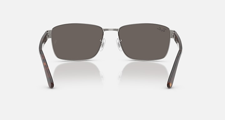 Ray-Ban RB3750 Gunmetal; Havana with Dark Grey Solid Color lenses - Back
