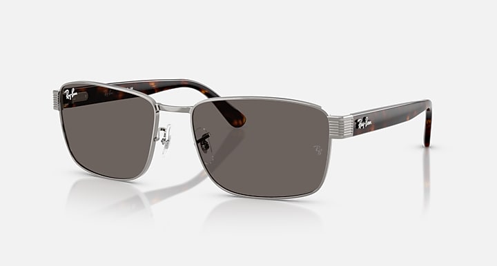Ray-Ban RB3750 Gunmetal; Havana with Dark Grey Solid Color lenses - Quarter