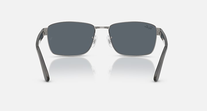 Ray-Ban RB3750 Gunmetal; Havana Grey with Blue Solid Color lenses - Back