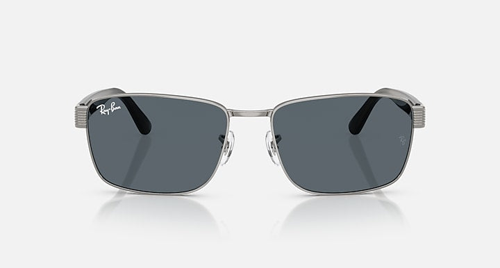 Ray-Ban RB3750 Gunmetal; Havana Grey with Blue Solid Color lenses - Front