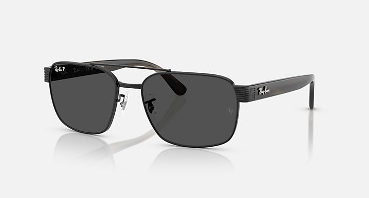 Ray-Ban RB3751 POLARIZED+ LENSES Black; Havana Grey with Polarized+ Dark Grey Polarized+ lenses - Quarter