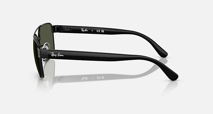 Ray-Ban RB3751 Black with G-15 Green Solid Color lenses - Lateral