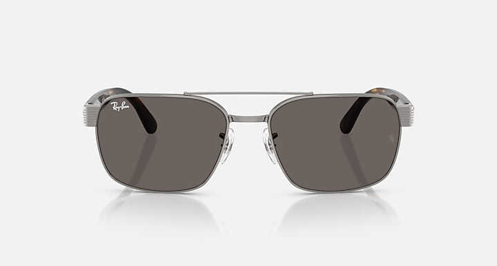 Ray-Ban RB3751 Gunmetal; Havana with Dark Grey Solid Color lenses - Front