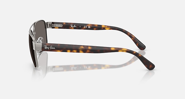 Ray-Ban RB3751 Gunmetal; Havana with Dark Grey Solid Color lenses - Lateral