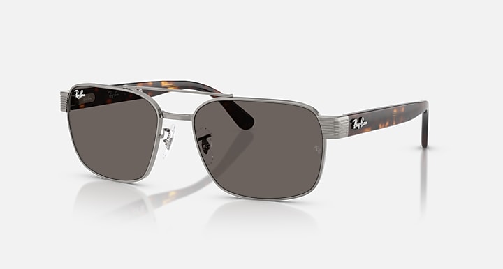 Ray-Ban RB3751 Gunmetal; Havana with Dark Grey Solid Color lenses - Quarter