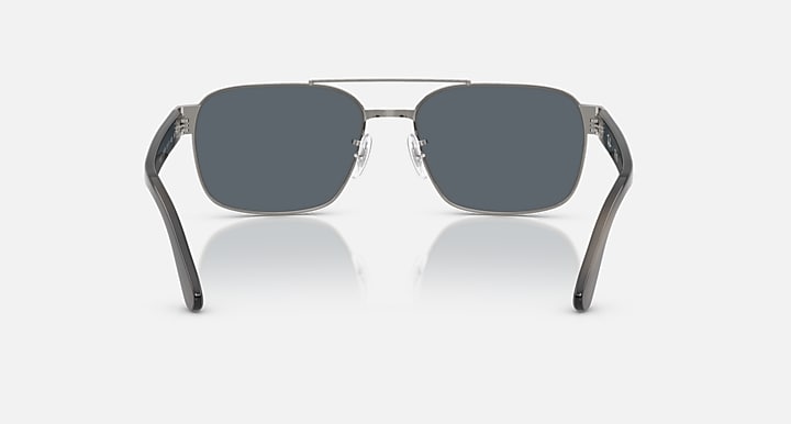 Ray-Ban RB3751 Gunmetal; Havana Grey with Blue Solid Color lenses - Back
