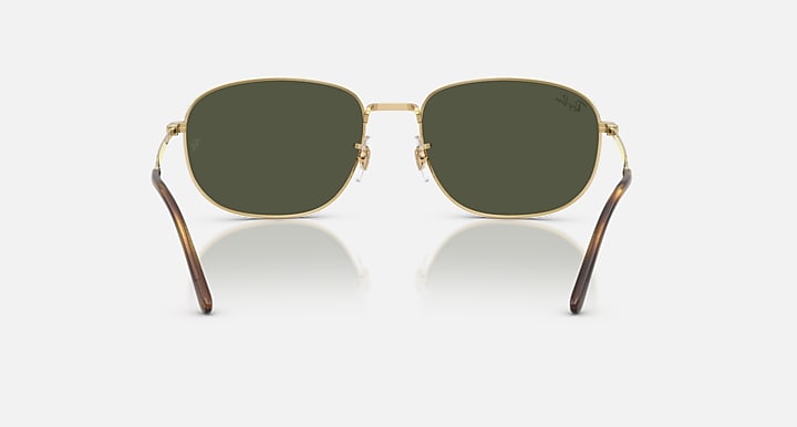 Ray-Ban RB3754 Arista Gold with Green Solid Color lenses - Back