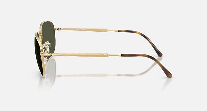 Ray-Ban RB3754 Arista Gold with Green Solid Color lenses - Lateral