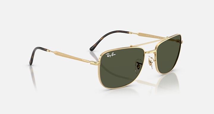 Ray-Ban RB3755 Arista Gold with Green Solid Color lenses - Alternative