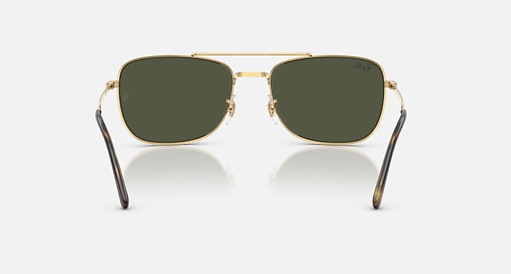 Ray-Ban RB3755 Arista Gold with Green Solid Color lenses - Back