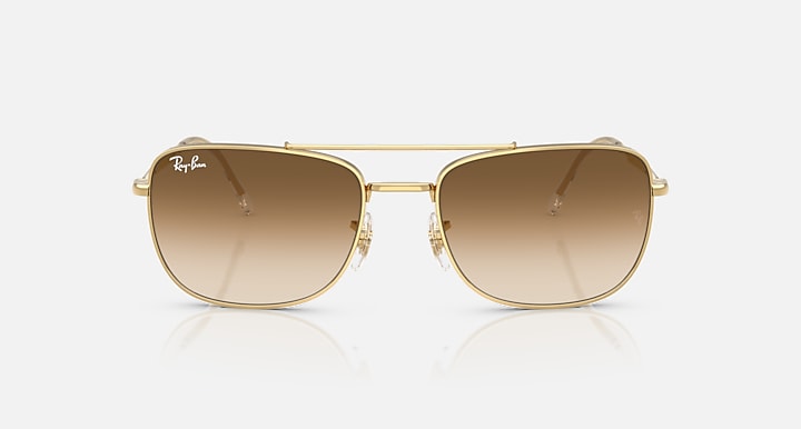 Ray-Ban RB3755 Arista Gold with Clear Gradient Brown Gradient lenses - Front