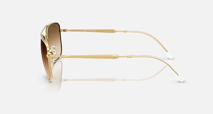Ray-Ban RB3755 Arista Gold with Clear Gradient Brown Gradient lenses - Lateral
