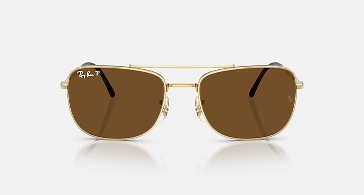 Ray-Ban RB3755 Arista Gold with Polarized Brown Solid Color lenses - Front