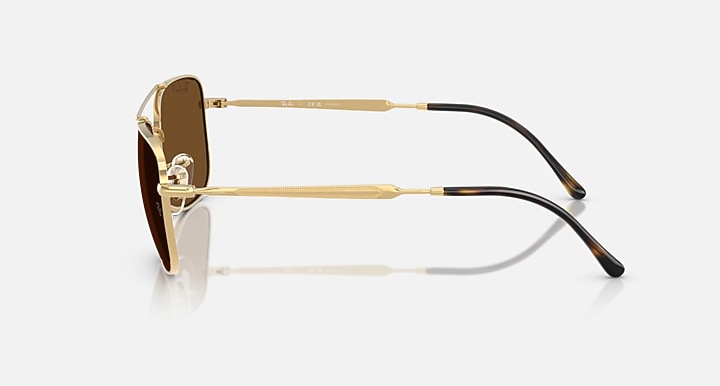 Ray-Ban RB3755 Arista Gold with Polarized Brown Solid Color lenses - Lateral
