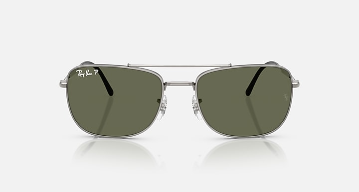 Ray-Ban RB3755 Gunmetal with Green Polarized Solid Color lenses - Front