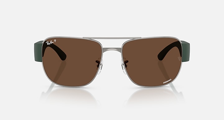 Ray-Ban RB3756 POLARIZED+ LENSES Gunmetal; Sand Green with Polarized+ Brown Polarized+ lenses - Front