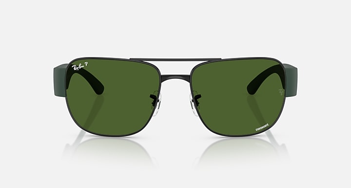 Ray-Ban RB3756 POLARIZED+ LENSES Black; Sand Black with Polarized+ Dark Green Polarized+ lenses - Front