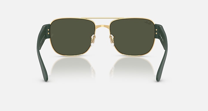 Ray-Ban RB3756 Gold; Sand Black with Green Solid Color lenses - Back