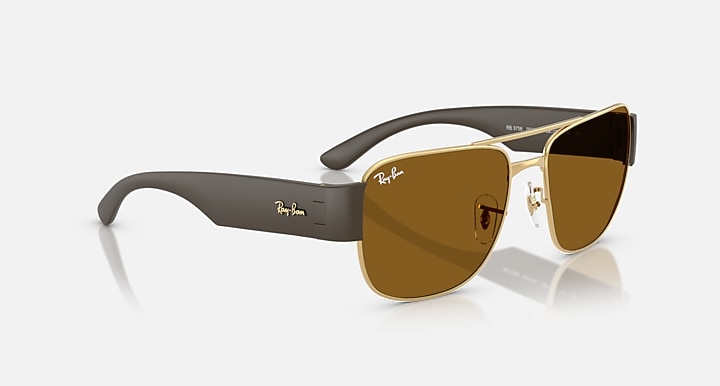 Ray-Ban RB3756 Arista Gold; Sand Brown with Brown Solid Color lenses - Alternative