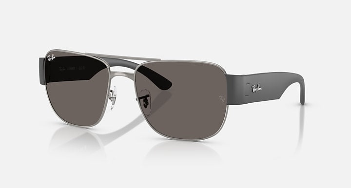 Ray-Ban RB3756 Gunmetal; Sand Grey with Dark Grey Solid Color lenses - Quarter