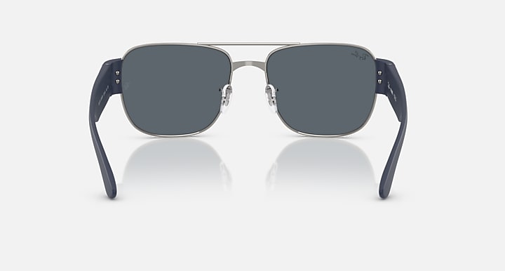Ray-Ban RB3756 Gunmetal; Sand Dark Blue with Blue Solid Color lenses - Back