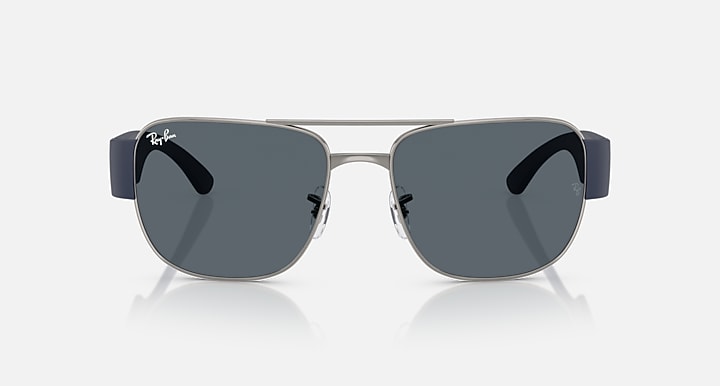 Ray-Ban RB3756 Gunmetal; Sand Dark Blue with Blue Solid Color lenses - Front