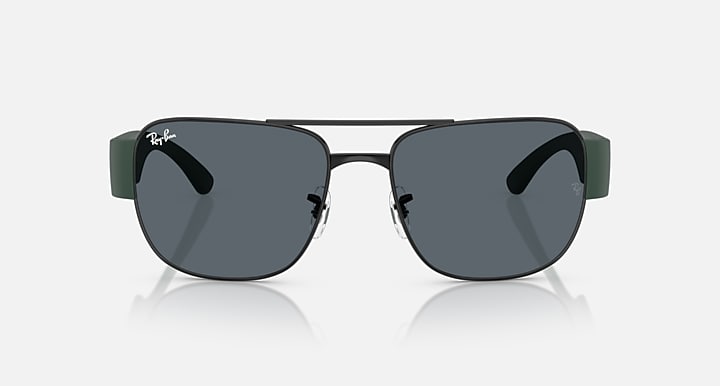 Ray-Ban RB3756 Black; Sand Black with Green Solid Color lenses - Front