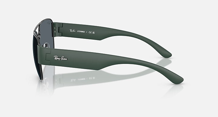 Ray-Ban RB3756 Black; Sand Black with Green Solid Color lenses - Lateral