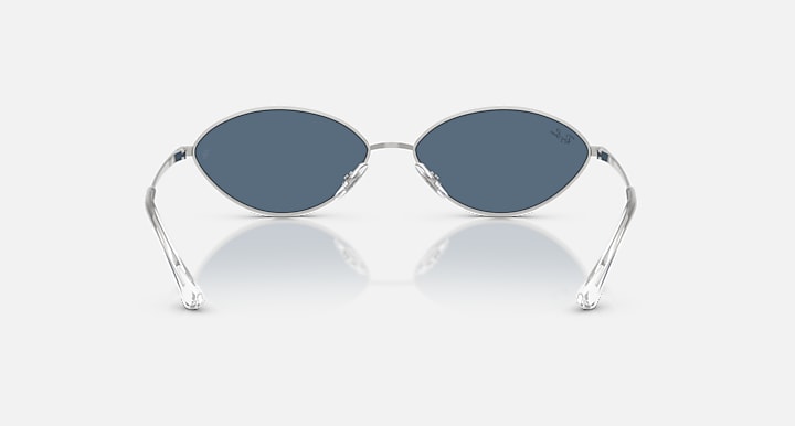 Ray-Ban KAI BIO-BASED Silver with Dark Blue Solid Color lenses - Back