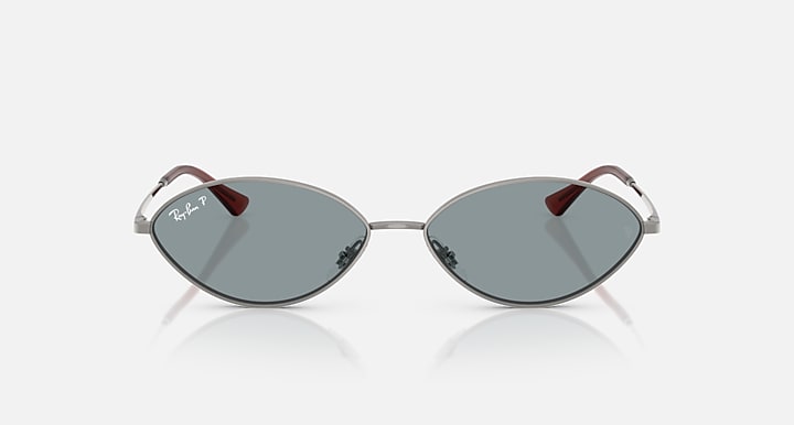 Ray-Ban KAI BIO-BASED Gunmetal with Azure Polarized Solid Color lenses - Front