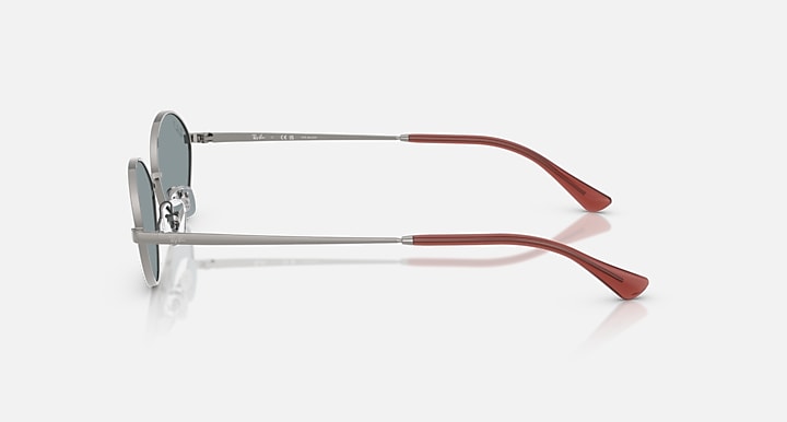 Ray-Ban KAI BIO-BASED Gunmetal with Azure Polarized Solid Color lenses - Lateral
