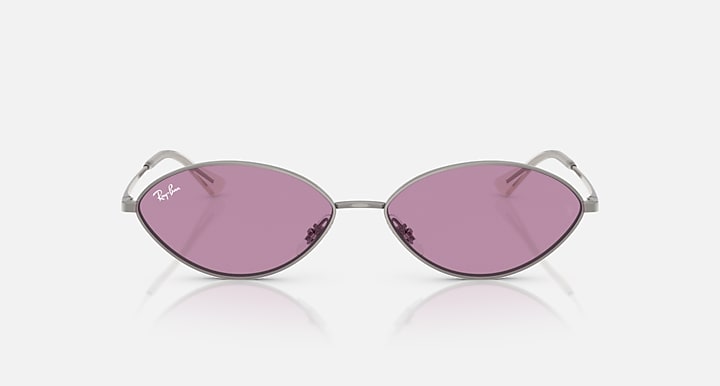 Ray-Ban KAI BIO-BASED Gunmetal with Dark Violet Solid Color lenses - Front
