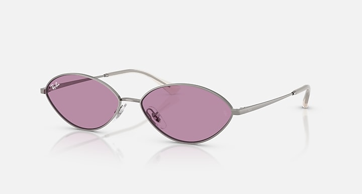 Ray-Ban KAI BIO-BASED Gunmetal with Dark Violet Solid Color lenses - Quarter