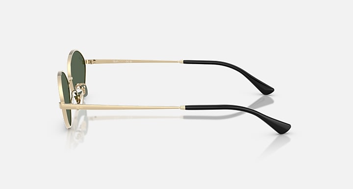 Ray-Ban KAI BIO-BASED Pale Gold with Dark Green Solid Color lenses - Lateral