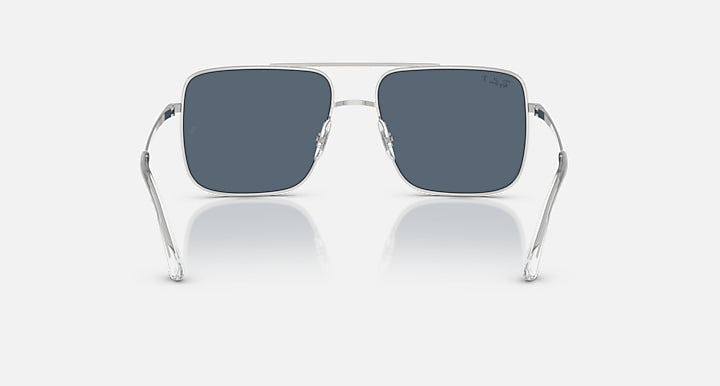 Ray-Ban ARI BIO-BASED Silver with Blue Polarized Solid Color lenses - Back