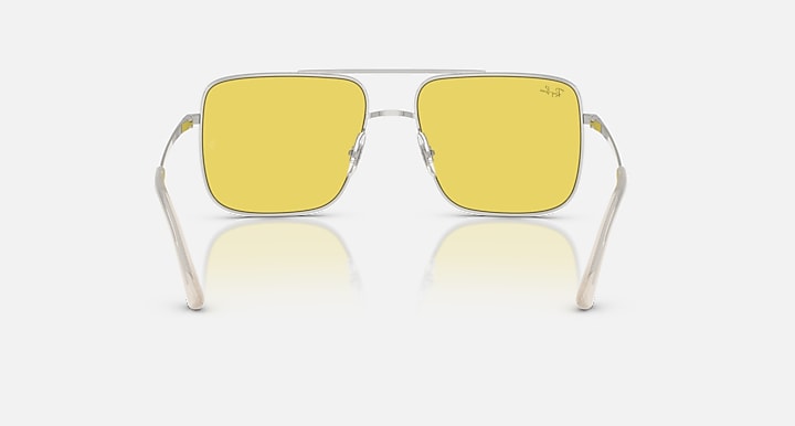 Ray-Ban ARI BIO-BASED Silver with Yellow Mirror Flash Gold Solid Color - Mirror lenses - Back