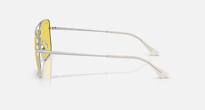 Ray-Ban ARI BIO-BASED Silver with Yellow Mirror Flash Gold Solid Color - Mirror lenses - Lateral