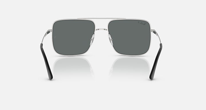 Ray-Ban ARI BIO-BASED Silver with Dark Grey Polarized Solid Color lenses - Back