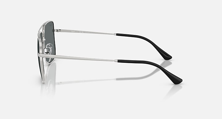 Ray-Ban ARI BIO-BASED Silver with Dark Grey Polarized Solid Color lenses - Lateral
