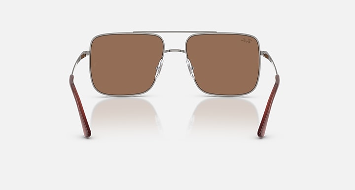 Ray-Ban ARI BIO-BASED LIMITED Gunmetal with Dark Brown Solid Color lenses - Back