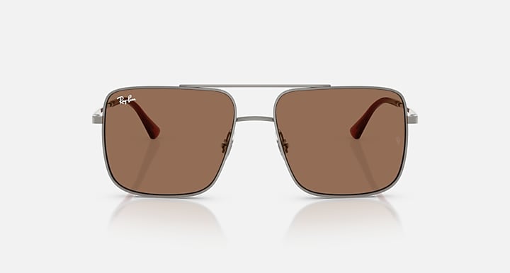 Ray-Ban ARI BIO-BASED LIMITED Gunmetal with Dark Brown Solid Color lenses - Front