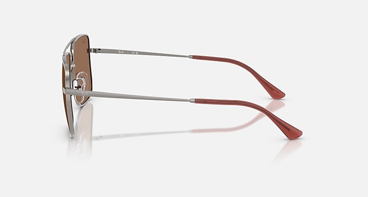 Ray-Ban ARI BIO-BASED LIMITED Gunmetal with Dark Brown Solid Color lenses - Lateral