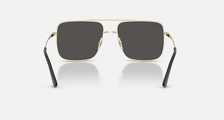 Ray-Ban ARI BIO-BASED Pale Gold with Dark Grey Solid Color lenses - Back