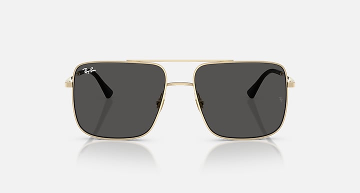 Ray-Ban ARI BIO-BASED Pale Gold with Dark Grey Solid Color lenses - Front